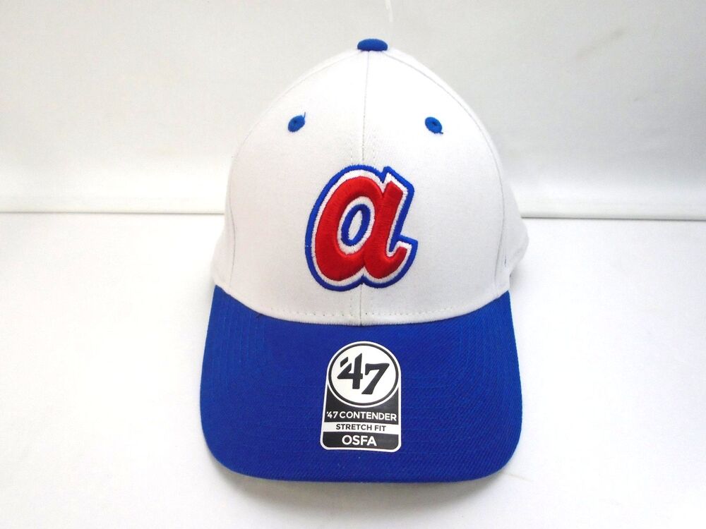 Atlanta Braves MLB 47 Brand Trucker Baseball Hat Cap Logo Fitted Size OS Wool